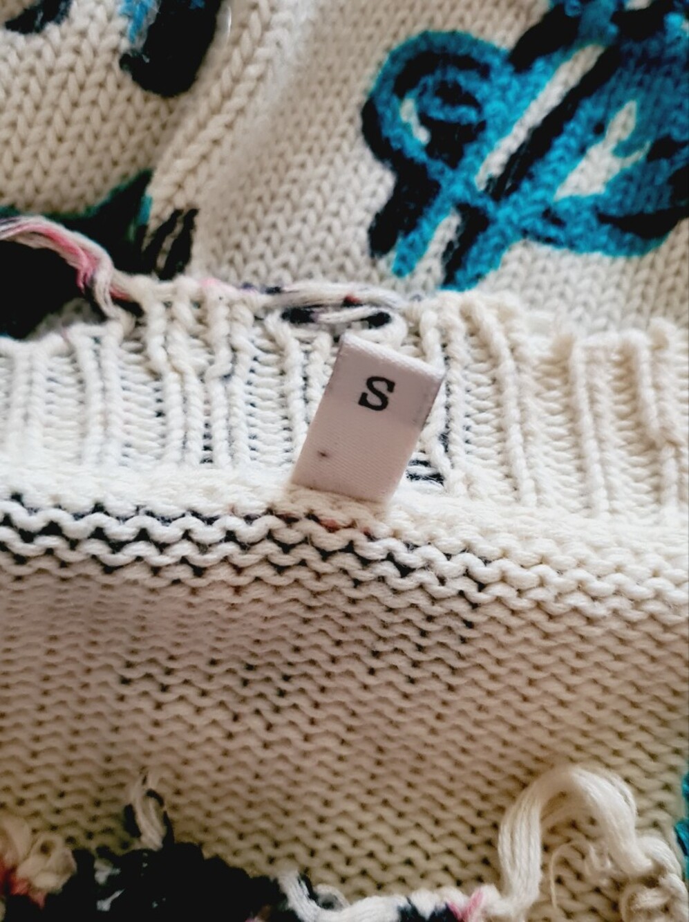 R13 Dollar Sign Oversized Distressed Cotton Sweater Off-White Size S Org $495 - Picture 12 of 16